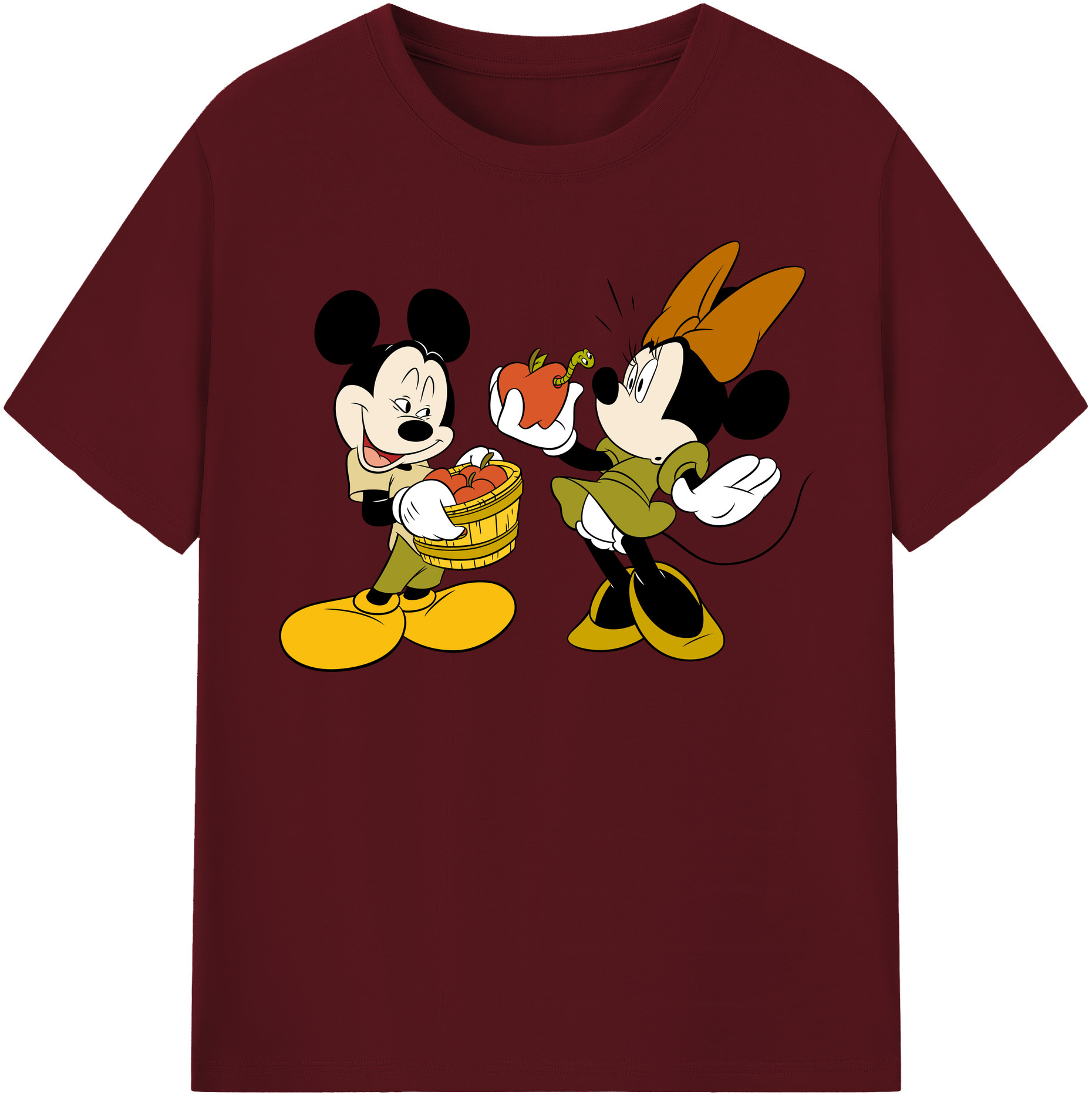 （画像用） ミッキーマウス Mickey Mouse 綿100％半袖Tシャツ（フロントプリント）